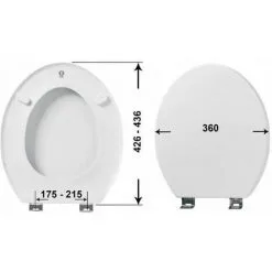 Abattant EUROPE ENTRAXE XXL, Blanc Olfa 7 Abattant EUROPE ENTRAXE XXL, Blanc Olfa -France OLFA Soldes Boutique 1151324 4