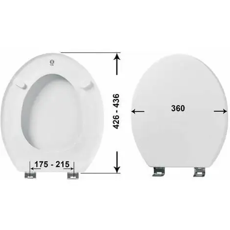 Abattant EUROPE ENTRAXE XXL, Blanc Olfa 4 Abattant EUROPE ENTRAXE XXL, Blanc Olfa – Image 4