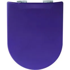 OLFA Abattant Wood Slim Pourpre Mat - Descente Assistée - Déclipsable