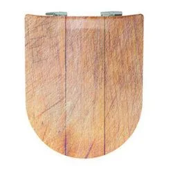 Abattant WC Wood Slim Pralognan - Descente Assistée Et Déclipsable - Olfa