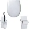 Pack Accessoires WC Set OLFA "Argent Métallisé" En Descente Manuelle