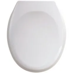 OLFA Abattant WC Double - Résine Thermodur à Charnière Inox - Blanc
