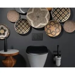 OLFA Abattant WOOD Slim Noir Mat - Descente Manuelle -France OLFA Soldes Boutique 28294686 4