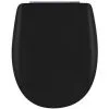 Abattant De Toilette - Bois Reticule - OLFA - Ariane Soft Black Descente Assistee Declipsable