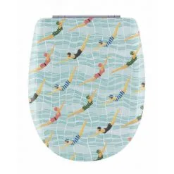 Abattant De Toilette - Bois Reticule - OLFA - Ariane Swim Descente Assistee Declipsable - Swim