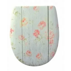 Abattant OLFA Ariane Bois Et Roses Déclipsable