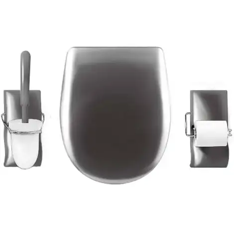 Set Accessoire WC Ariane Canon De Fusil Reflet Brillante - Descente Assistée - Déclipsable - Olfa 1 Set Accessoire WC Ariane Canon De Fusil Reflet Brillante - Descente Assistée - Déclipsable - Olfa