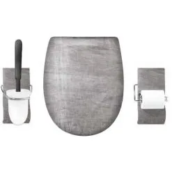 Set Accessoire WC Ariane Détroit Mat - Descente Assistée - Déclipsable - Olfa