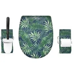 Set Accessoire WC Ariane Palme Brillante - Descente Assistée - Déclipsable - Olfa